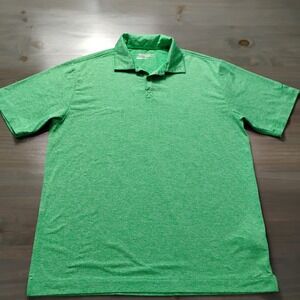 Nike Golf Polo Shirt Mens M Bright Green Swoosh Performance Wicking Short Sleeve